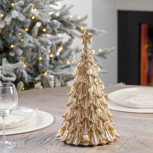 Cupcakes & Cashmere Gold Pearl Tree with Star Topper